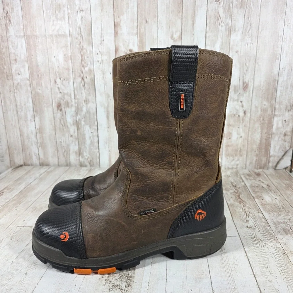 Wolverine Mens I-90 EPX Carbon Fiber Toe Waterproof Work Boots Brown W10650 9.5M
